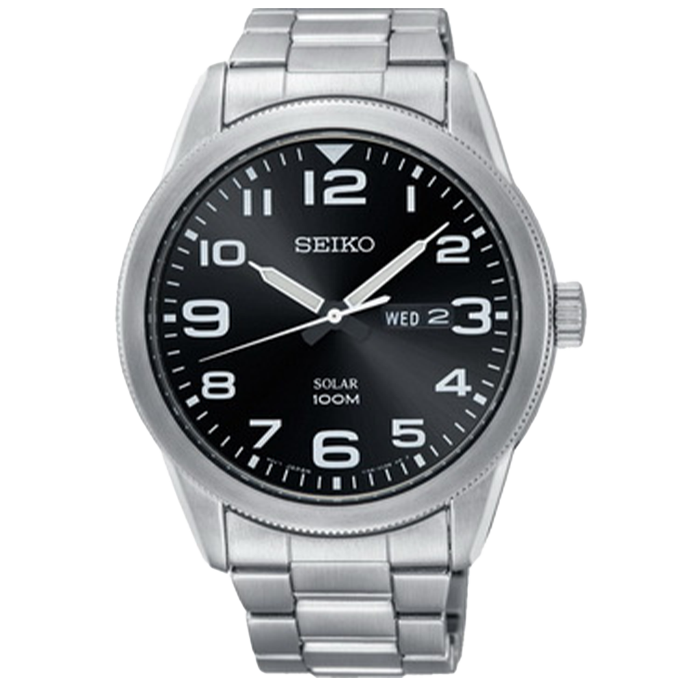 Seiko 太陽能數字面鋼帶錶 SNE471P1
